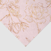 Zacht roze, met gouden Rozen. Tissuepapier (Detail)