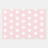 Zacht roze met witte stippen inpakpapier vel (Voorkant 3)