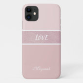 Zacht Roze Minimal Meisje Case-Mate iPhone Case (Achterkant)