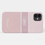 Zacht Roze Minimal Meisje Case-Mate iPhone Case (Achterkant (horizontaal))