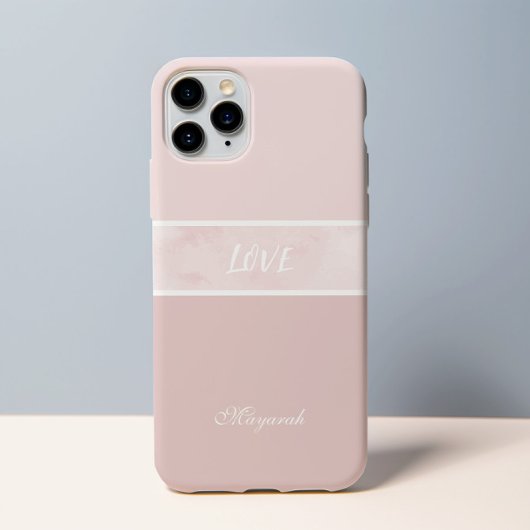 Zacht Roze Minimal Meisje Case-Mate iPhone Case