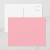 Zacht roze minimalistisch Briefkaart (Voorkant / Achterkant)