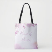 Zacht Roze Moderne Boho Bloemen en Bladeren Bruilo Tote Bag (Voorkant)