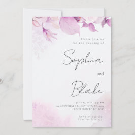 Zacht Roze Moderne Boho Bloemen en Bladeren Kaart