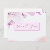 Zacht Roze Moderne Boho Bruiloft Dank u Kaart (Voorkant / Achterkant)