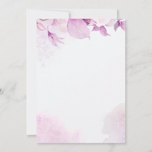 Zacht Roze Moderne Boho Huwelijksrepetitie Diner Kaart (Achterkant)