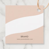 Zacht Roze Moderne Product Hang Label (Achterkant)