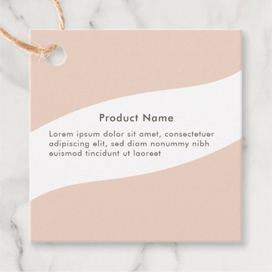 Zacht Roze Moderne Product Hang Label (Voorkant)