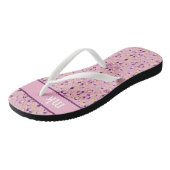 Zacht Roze Monogram Paar Teenslippers (Schuin)