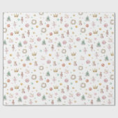 Zacht Roze Notenkraker Verjaardagsfeestje Cadeaupapier (Vlak)