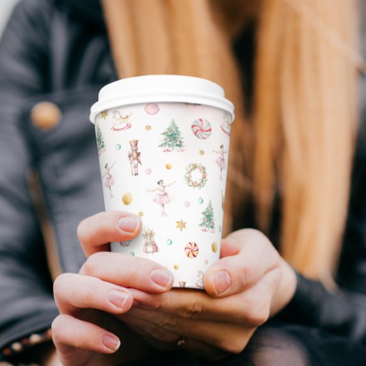 Zacht Roze Notenkraker Verjaardagsfeestje Papieren Bekers