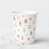 Zacht Roze Notenkraker Verjaardagsfeestje Papieren Bekers (Achterkant)