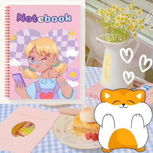 Zacht roze 🌸💗✨ notitieboek