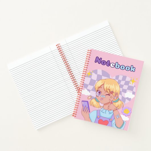 Zacht roze 🌸💗✨ notitieboek (Binnen)