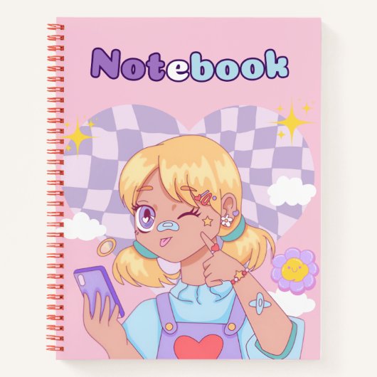 Zacht roze 🌸💗✨ notitieboek (Voorkant)