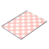 Zacht Roze Notitieboek Gingham (Linkerzijde)