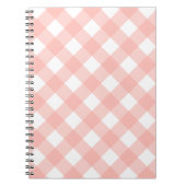 Zacht Roze Notitieboek Gingham (Voorkant)