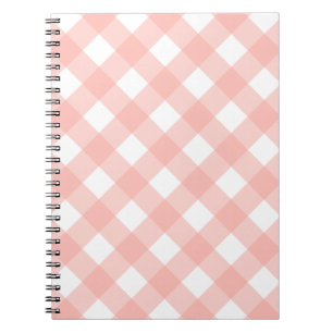 Zacht Roze Notitieboek Gingham