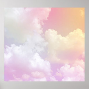Zacht Roze Oranje Hemel: Fluffy Poster