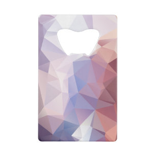 Zacht roze Paarse Abstracte piramide Patroon Creditkaart Flessenopener