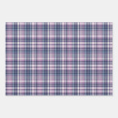 Zacht roze, Paarse en blauwe plaid Inpakpapier Vel (Voorkant 3)