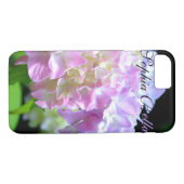 Zacht roze paarse hydrangeenbloemen Case-Mate iPhone case (Achterkant (Horizontaal))