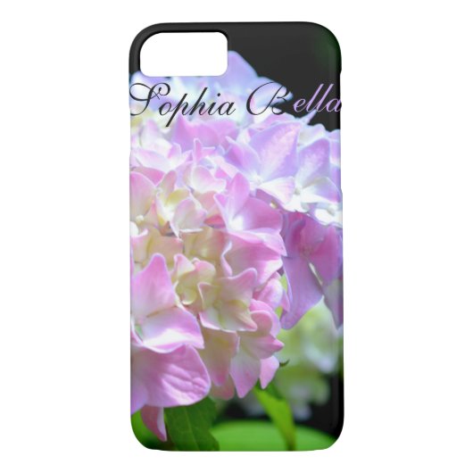 Zacht roze paarse hydrangeenbloemen Case-Mate iPhone case (Achterkant)