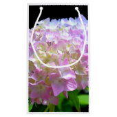 Zacht roze paarse hydrangeenbloemen klein cadeauzakje (Achterkant)