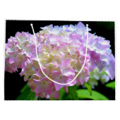Zacht roze paarse hydrangeenbloemen large cadeautasje (Achterkant)