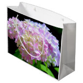 Zacht roze paarse hydrangeenbloemen large cadeautasje (Achterkant Gekanteld)