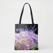 Zacht roze paarse hydrangeenbloemen tote bag (Voorkant)