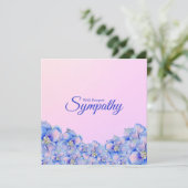 Zacht Roze Pastel Bloemen Sympathie Kaart (Staand voorkant)