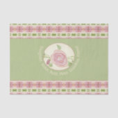 Zacht Roze Pastel Patterned Tissuepapier (Voorkant)