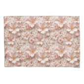 Zacht roze pastelbloem kussensloop (Voorkant)