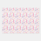 Zacht roze patroon inpakpapier vel (Voorkant 2)