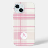 Zacht Roze Plaid Telefoonhoes Case-Mate iPhone Case (Achterkant)