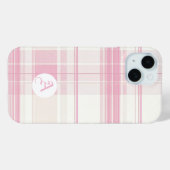 Zacht Roze Plaid Telefoonhoes Case-Mate iPhone Case (Achterkant (horizontaal))