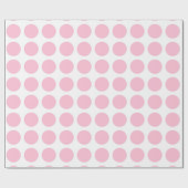 Zacht roze pooldots omslagpapier cadeaupapier (Vlak)