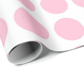 Zacht roze pooldots omslagpapier cadeaupapier (Rol Hoek)