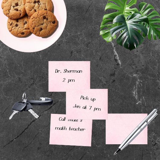 Zacht roze Post-It Notes