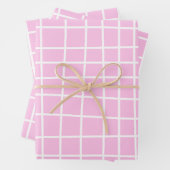 Zacht roze raster Abstract patroon Inpakpapier Vel (In situ)