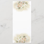 Zacht roze romantische florale goudkalligrafie menu (Achterkant)