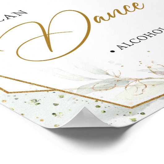 Zacht roze roodroos eucalyptus Vertrouw me dat je Poster (Hoek)