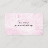 Zacht roze roos bloem bloementhema bruiloft informatiekaartje (Achterkant)