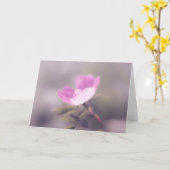 Zacht roze Rosa Note Kaart (Gele Bloem)