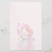 Zacht Roze Rose Stationery Briefpapier (Achterkant)
