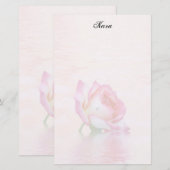 Zacht Roze Rose Stationery Briefpapier (Voorkant / Achterkant)