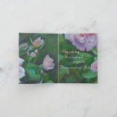 Zacht roze Rose Verjaardag Kaart (Binnen)