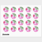 Zacht Roze Roze Boekplaat Ronde Sticker (Vel)