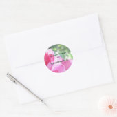 Zacht Roze Roze Boekplaat Ronde Sticker (Envelop)
